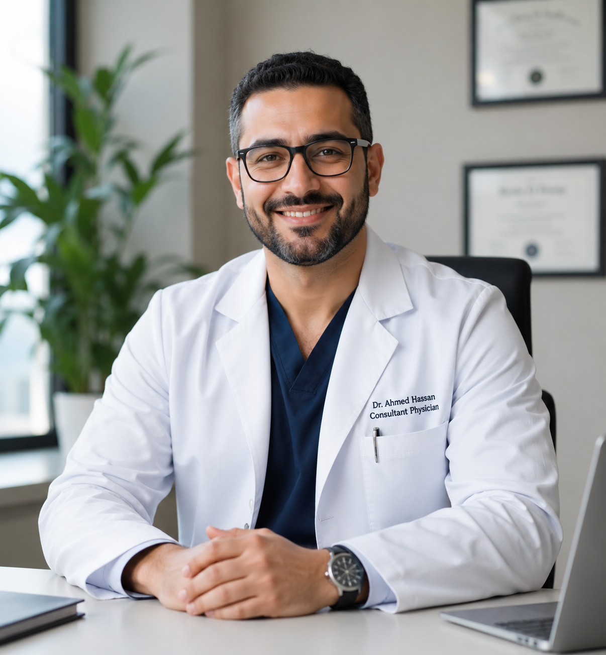 Dr. Ethan Caldwell at the clinic